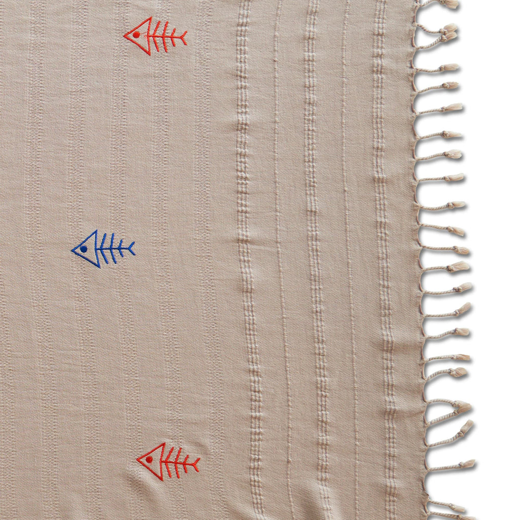 Fishy Beach Towel / Beige