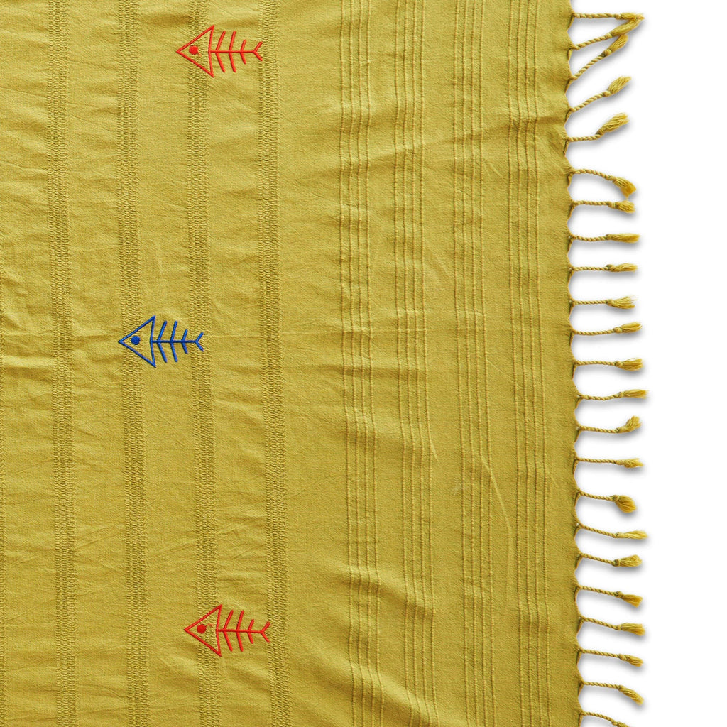 Fishy Beach Towel / Yellow