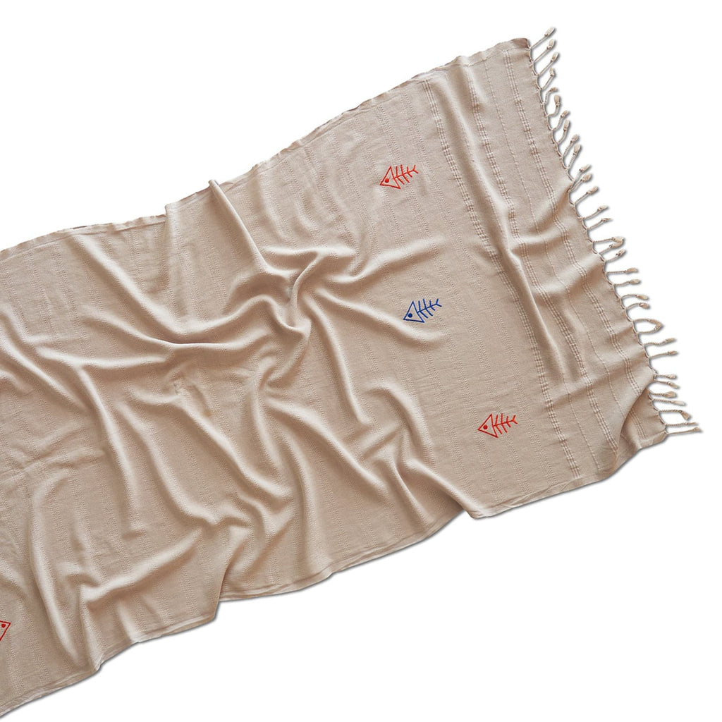 Fishy Beach Towel / Beige